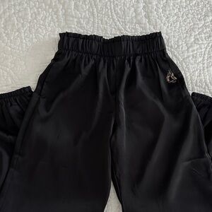 Zara Satin Black girls dance pants size 7